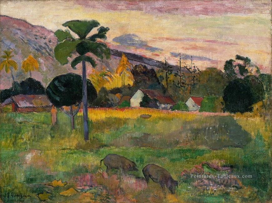Paysage Haere Mai Paul Gauguin Peintures à l'huile